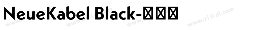 NeueKabel Black字体转换